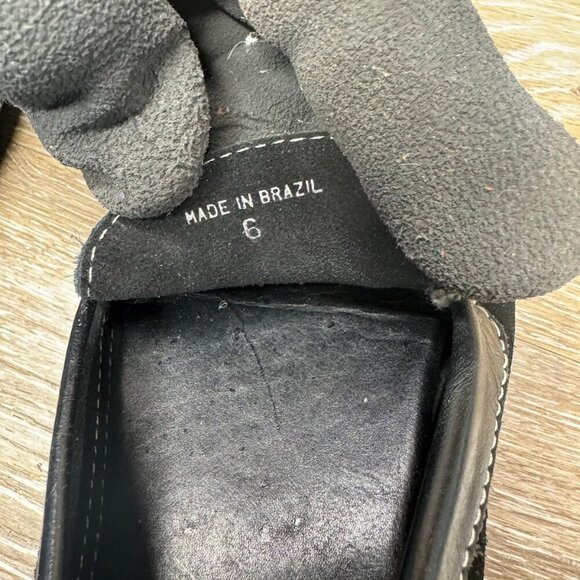 Banana Republic Black Suede Driving Moc Toe Loafers Men's Size 6 - Picture 5 of 6